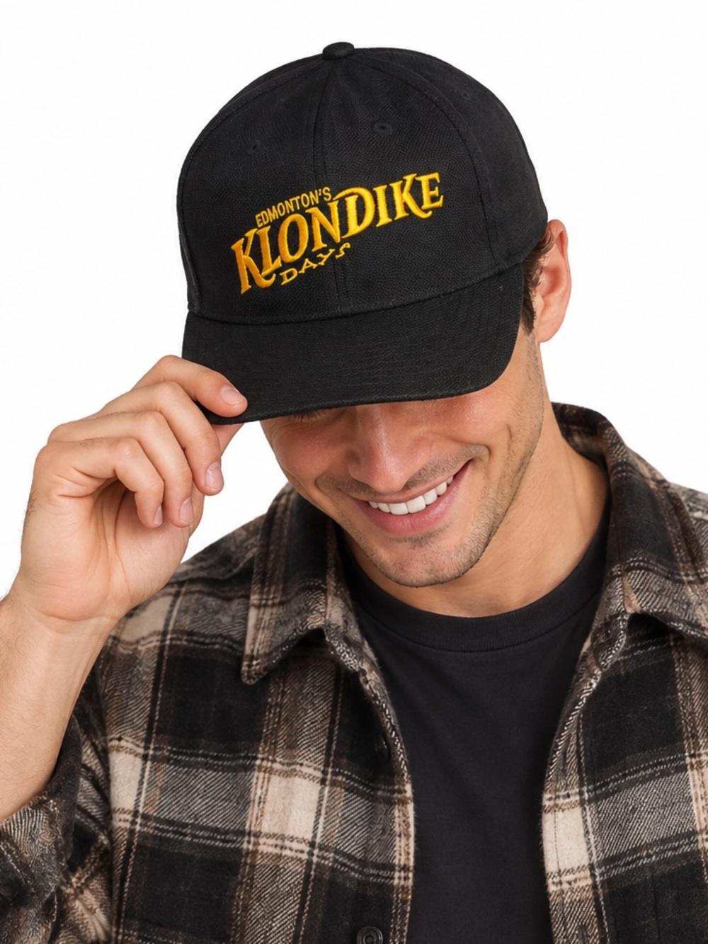 Edmonton Klondike Days Black Embroidered Adjustable Hat Cap Vintage Style